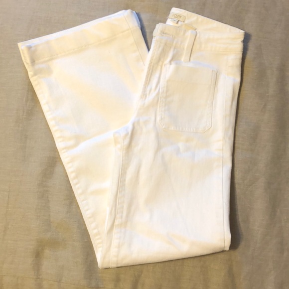 J. Crew white flare leg jeans 24 - Picture 1 of 3
